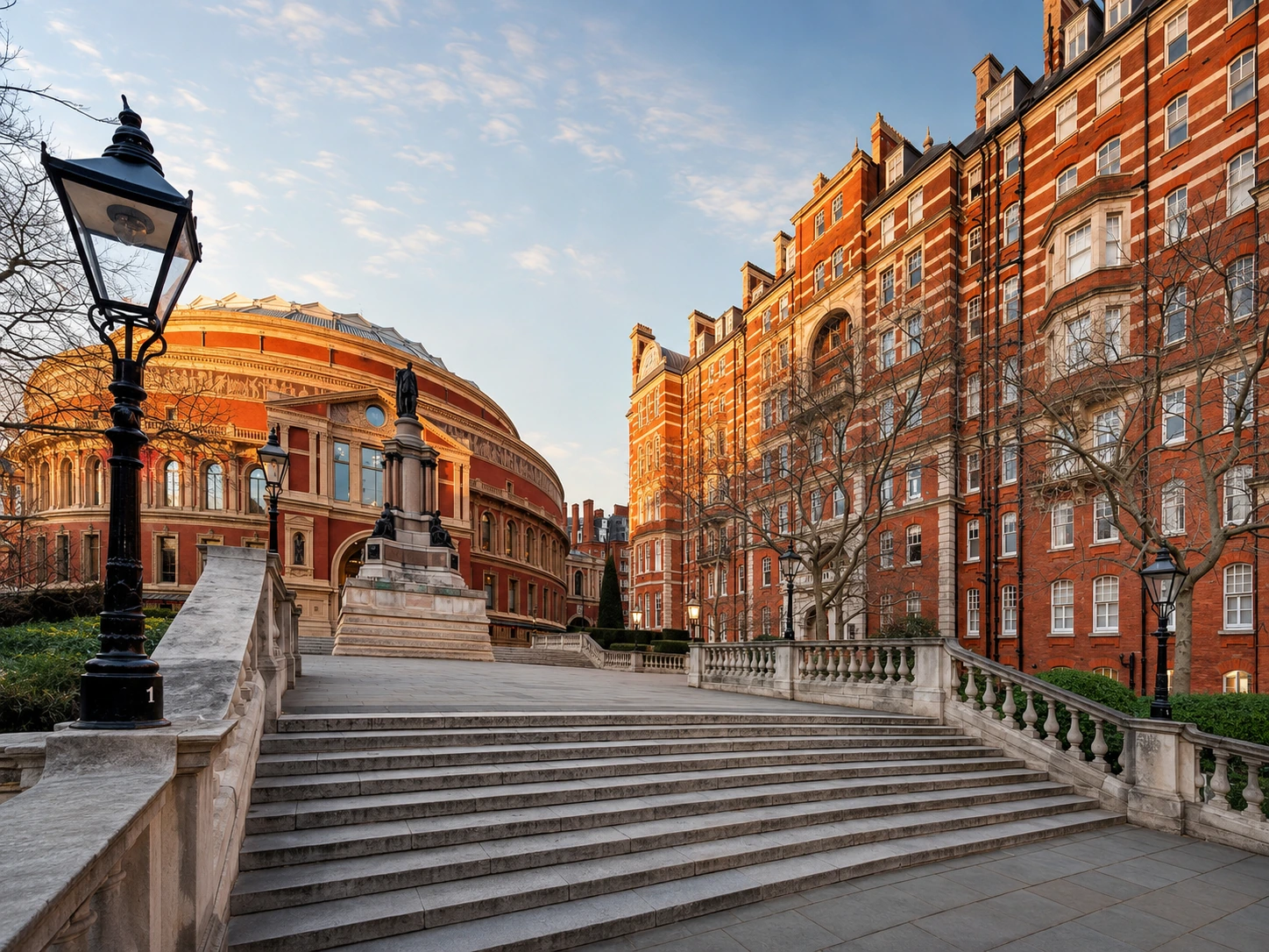 Albert Court mansion block exterior near the Royal Albert Hall