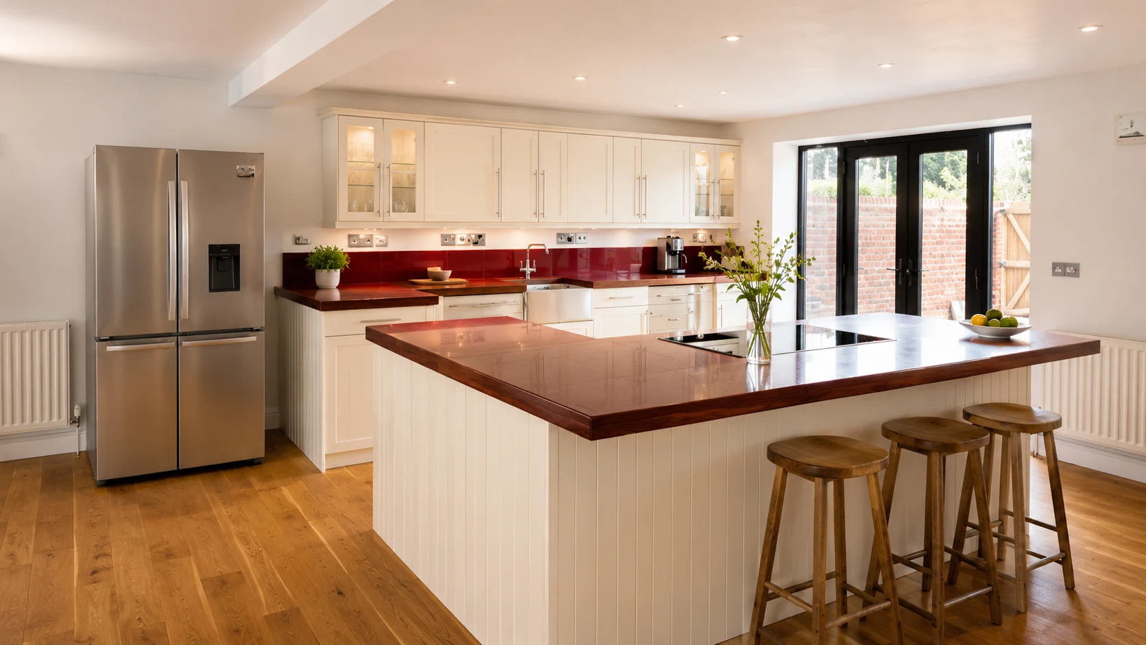 Open-plan kitchen at the Farm Barns