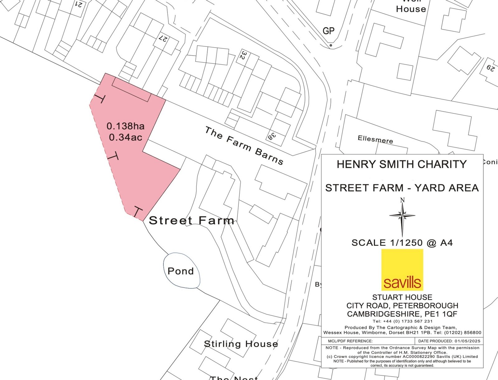Land plan showing the Street Farm acquisition beside The Farm Barns